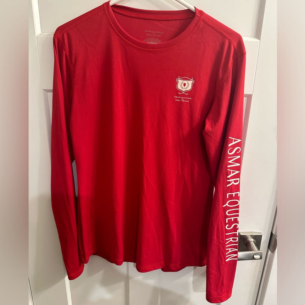 Asmar Equestrian Sustainable logo tee riding shirt Red XL